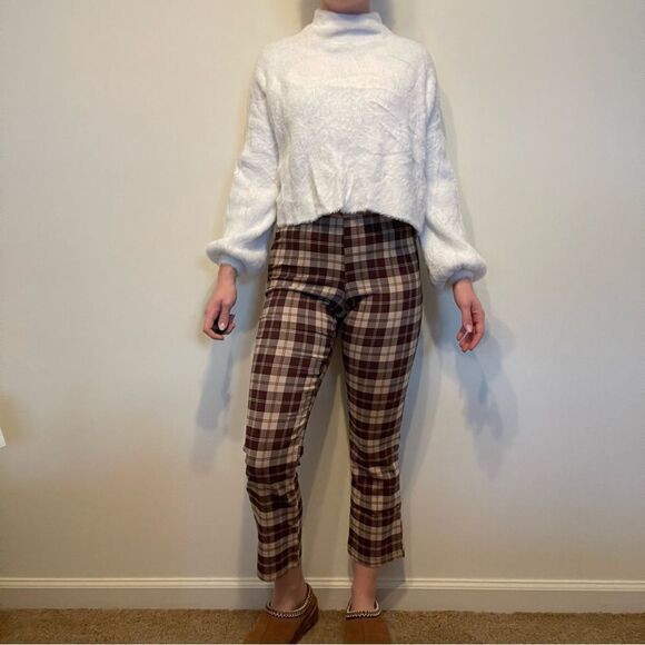 Altar’d State Plaid Pull On Kick Flare Pants - Picture 8 of 12